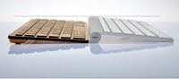 Keyboard ramping, papan ketik kayu bambu nirkabel USB Mini Bluetooth kantor Desktop Piano optik Piano akustik
