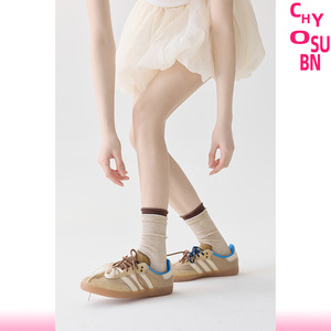 <span class=keywords><strong>Calcetines</strong></span> Funchen Crew de Doble Capa, de Algodón, Estilo Slouch, para Mujer, Verano, <span class=keywords><strong>con</strong></span> Volantes, Modernos, Grises, Finos, Transpirables, <span class=keywords><strong>con</strong></span> Encaje Jacquard - Product Image 5