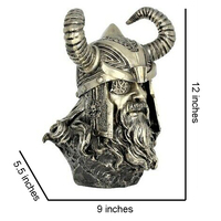 La règle du chef dieu Odin de la mythologie nordique en résine, décoration de la maison, Statue du buste, Sculpture en Bronze, Figurine Viking en fonte froide, vente en gros