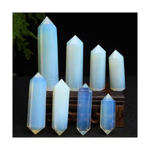 Natural Crystal Crafts High Quality Gemstone Point Semi-precious Stone Wand Opalite Tower For Decoration