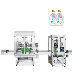 Automatischer Handwaschmittel-Abfüll-, Verschluss- und Etikettiermaschine mit sechs Köpfen Abfüllmaschine für Flüssigkeits-Reinigungsmittel