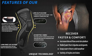Rodillera Aofit para Gimnasio y Deportes, Soporte Completo para Pierna y Rodilla, Manga de Compresión Diaria para Máxima Alivio <span class=keywords><strong>del</strong></span> <span class=keywords><strong>Dolor</strong></span> de Rodilla - Product Image 3