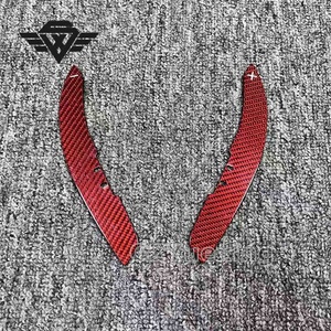 Levier de vitesses magnétique en fibre de carbone rouge adapté aux Mercedes Benz AMG W205 GT63 C43 C63 E53 E63 A45 GLC43 Intérieur automobile - Product Image 2