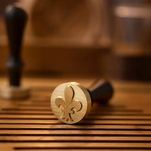 Custom Monogram Logo Engraved Business Ice Cube Branding Stamp <strong>Wood</strong> Material UV Printing 3cm*9cm Brass Color Durable <strong>Seal</strong> - Product Image 3