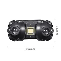 Projecteur de scène à double boule colorée 100W RGBW LED à tête mobile pour fêtes, discothèques, clubs avec effets rotatifs et modes activés par le son
