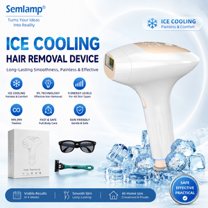 Depiladora IPL con Pantalla Digital, Enfriamiento con Hielo, Depilación Láser IPL Portátil, Nueva, para Uso Doméstico, Fotón, Pulso Fuerte, Eliminación del Vello - Product Image 1