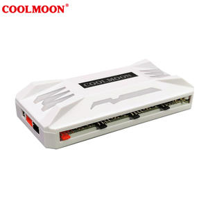 COOLMOON Accessoires de PC de jeu multi-interface <span class=keywords><strong>Hub</strong></span> de contrôle ARGB PA1 5V 3PIN <span class=keywords><strong>PWM</strong></span> <span class=keywords><strong>4PIN</strong></span> Interface Ventilateur Kit de télécommande OEM - Product Image 6