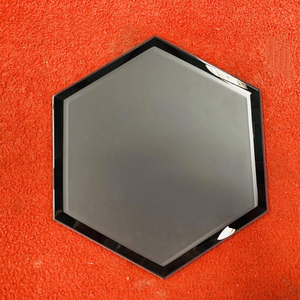 <span class=keywords><strong>Miroir</strong></span> mural hexagonal argenté <span class=keywords><strong>bronze</strong></span> <span class=keywords><strong>fumé</strong></span>, <span class=keywords><strong>miroir</strong></span> décoratif mural - Product Image 4