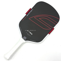 Raquette de pickleball en fibre de carbone Toray T700 de 16 mm, avec logo, forme originale, surface rugueuse, noyau en mousse + EVA, livrée avec une housse de raquette gratuite.