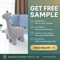 Vente en gros de jouets en peluche tricotés au crochet : lapin, éléphant, dinosaure, licorne, ours. Cadeaux mignons. Fournisseurs OEM ODM avec logo personnalisé.