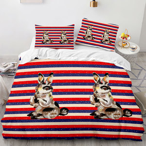Designer <span class=keywords><strong>de</strong></span> luxe 3D Floral Tiger and Flower Quilt Set <span class=keywords><strong>de</strong></span> literie King Queen Full Size <span class=keywords><strong>Housse</strong></span> <span class=keywords><strong>de</strong></span> <span class=keywords><strong>couette</strong></span> pour les hôtels modernes - Product Image 4