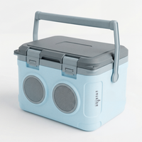 21L Camping Koelbox met ingebouwde draadloze speaker, PU-schuim geïsoleerde ijsbox voor het bewaren van moedermelk, fruit en dranken
