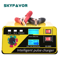 Chargeur de batterie intelligent pour véhicules électriques 12V 24V 20A, chargeur de batterie 12V pour moto, camion, bateau, chargeur de batterie au plomb-acide