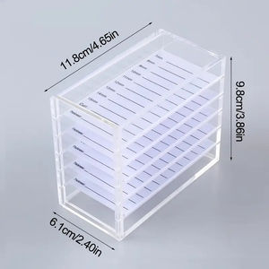 Boîte de rangement à 5 couches pour extensions de cils naturelles, longues, faites à la main, en acrylique hypoallergénique de qualité supérieure, Dragon Professional - Product Image 3