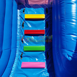 Château gonflable commercial double piste de qualité supérieure avec toboggan et piscine - Product Image 6