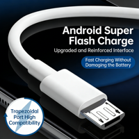 Cable de Datos Micro USB con Carga Rápida y Blindaje Trenzado, Longitud Personalizada de 1m-3m, Cobre Puro, Compatible con OEM/ODM, 12 Meses de Garantía, para Teléfonos Android
