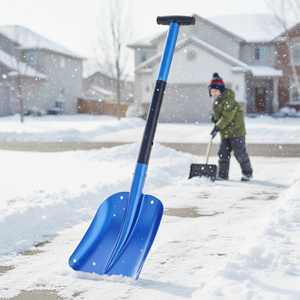 Pelle à neige en alliage d'aluminium avec poignée rétractable, portable, pliable pour voiture, camping en plein air, alpinisme, angle de lame 0° - Product Image 2