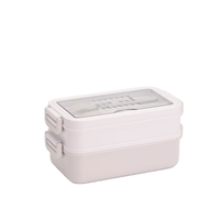 Boîte à lunch bento en acier inoxydable 304, anti-fuite, compatible micro-ondes, avec extérieur en plastique, logo personnalisé, boîte à lunch bento pour enfants