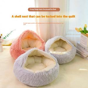 All-Klimaat Pluche Hub Dual-Layer Wasbare Cover Cover <span class=keywords><strong>Cat</strong></span> Small Dog <span class=keywords><strong>Bed</strong></span> <span class=keywords><strong>Thermo</strong></span>-Regulering Voor De Zomer Winter - Product Image 5