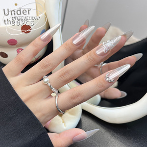 TIKtok Hot-Bán Móng Tay Cao cấp Mùa Thu Bướm Kim Cương Lấp Lánh Mắt Mèo Gợi Cảm Mặc Móng Tay Mẹo - Product Image 3