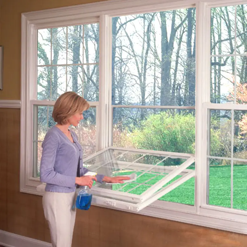 Individueller amerikanischer Stil Upvc Vinyl riesige doppelt hängende Fenster und Türen Profile einzelnes hängendes PVC-Fenster