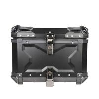 Coffre de moto 45L en alliage d'aluminium, gaufré sur trois côtés, grande capacité, pour scooter et véhicule électrique, marque OEM, garantie 1 an