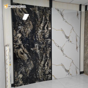 2024 nóng bán không thấm nước 3D cao bóng <span class=keywords><strong>UV</strong></span> bảng đá cẩm thạch cho tủ bếp - Product Image 1