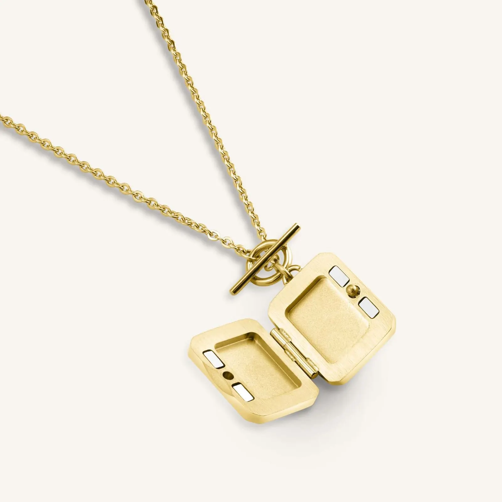 Gioielli personalizzati libro quadrato personalizzato collana con medaglione a cuore con ciondolo a forma di foto in acciaio inossidabile placcato oro