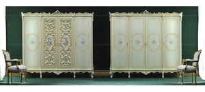 Clásico francés de muebles de lujo <span class=keywords><strong>blanco</strong></span> <span class=keywords><strong>armario</strong></span> de madera <span class=keywords><strong>armario</strong></span> de 6 puertas - Product Image 4