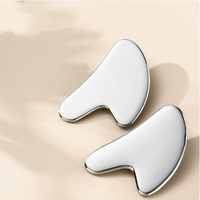 Outil de massage pour le soin de la peau, outil de beauté en acier inoxydable, Gua Sha en métal, masseur en acier inoxydable Guasha