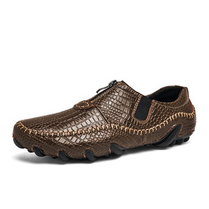 Zapatos de Vestir Clásicos para Hombre, Diseño con Cierre, de Cuero, Formales, para Oficina, Tallas 38-47 - Product Image 1