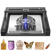 Máquina de Grabado Láser de 5W 10W de Potencia de Salida, Grabador Láser CNC para Madera, Metal, Papel, Acrílico y Cuero