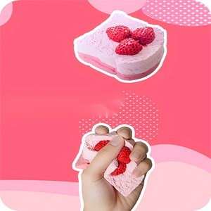 JITENG Meilleure Vente Modèle de gâteau <span class=keywords><strong>mousse</strong></span> réaliste à rebond rapide, jouet anti-stress souple en forme de gâteau aux fruits - Product Image 3