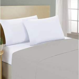 Flat <b>Sheet</b> 150x300cm 100% Cotton Grey <b>For</b> Uk <b>Single</b> <b>Bed</b> Size - Product Image 1