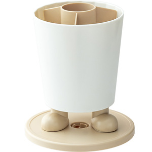 Pen Holder Storage Box Round Plastic Multifunctional <b>Rotatable</b> <b>Desk</b> Organizer For Office Student Use - Product Image 1