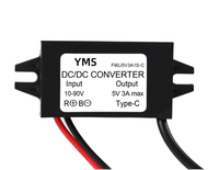 Regulador de voltaje de CC USB tipo C, 12V, 24V, 36V, 48V, 60V, 72V a 5V CC, convertidor de potencia Buck reductor, adaptador de cargador de teléfono para coche