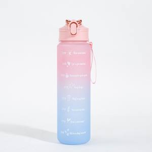 ขวดน้ำพลาสติกแบบพกพา ขนาด 750 มล. ปลอดสาร BPA ลายไล่สี  พร้อมข้อความสร้างแรงบันดาลใจ สำหรับเล่นกีฬา - Product Image 5