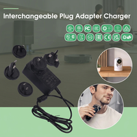 Adaptateur secteur AC/DC universel 24V DC personnalisé OEM, multi-prises, 1,2 m, certifié CE ROHS, pour moniteur PC, imprimante