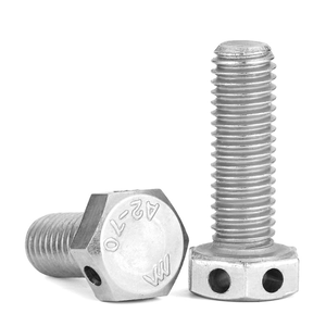 <span class=keywords><strong>Tornillo</strong></span> de Seguridad con Cabeza Hexagonal Exterior de Acero Inoxidable 304 con Orificio <span class=keywords><strong>para</strong></span> Cable de Acero GB32.1, M6 M8 M10 M12 - Product Image 4