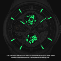 Mark Fairwhale Vast Sky Herren Chronograph Automatische Mechanische Uhr Planetenbahn-Zifferblatt Saphirglas Stahl Wasserdicht Leuchtend FW-6065