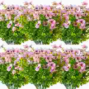 7 Fourchette Arbre Eucalyptus Violet Simulation Plante Artificielle En Plastique Fleurs Maison Arrangement De Fleurs Décoration - Product Image 3