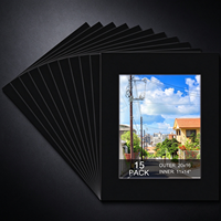 S&L Modern Black Lot de 15 passe-partouts pour cadres d'affiches 20x16 pouces, pochettes de passe-partout pour photos 11x14 pouces, affichage photo rectangulaire