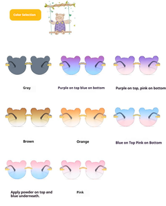 ילדים u400 משקפי שמש נושאים עיצוב אוזניים אנטי-v מסגרת פלסטיק בצבעים שונים בצבעים שונים - Product Image 6