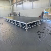 Escenario Portátil de Aluminio de Instalación Rápida, 1.22m Cuadrado, Capacidad de Carga de 750KG/M, para Conciertos y Eventos al Aire Libre