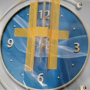 Horloge murale numérique contemporaine chinoise é<span class=keywords><strong>l</strong></span>égante avec calendrier et température, alimentée par piles, pour les murs du salon - Product Image 4