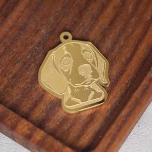 Collar con colgante de perro Qiandis Cute Animal <span class=keywords><strong>Beagle</strong></span>, joyería de dibujos animados de acero inoxidable, accesorio DIY para mujer - Product Image 3