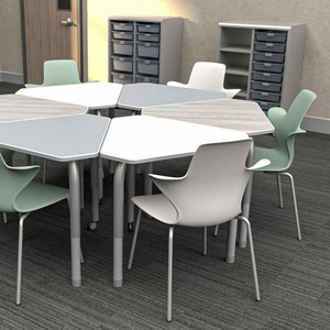 Mỹ hiện đại lớp học Bàn và ghế đặt đồ nội thất trường học sinh viên Bàn và ghế - Product Image 4