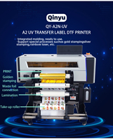 Nouvelle imprimante numérique UV DTF Qinyu A2, enrouleur d'encre UV A/B, film 2-en-1, laminateur entièrement automatique