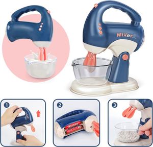 Simulation <b>Plastic</b> Electric Blender Mixer Toaster Household Home Appliances Toys Pretend <b>Play</b> <b>Kitchen</b> Set Toy - Product Image 2