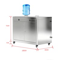 Station de remplissage d'eau semi-automatique 20L (5 gallons) avec 4 robinets et emballage en caisse